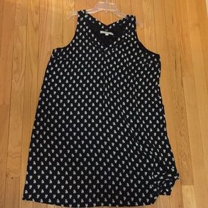 Black patterned tank dress